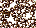 Antique Copper Coiled Ring 7mm