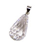 Crystal Clear Faceted Teardrop w/ hook 12x20mm