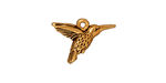 TierraCast Antique Gold (plated) Hummingbird Charm 19x14mm