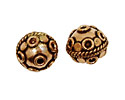 Antique Copper Round with Coins, Circles & Roping 15mm
