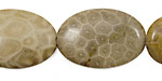 Petoskey Stone Flat Oval 30x20mm
