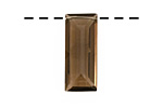 Smoky Quartz Faceted Thin Pillow Drop 10x25mm