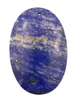 Lapis Flat Oval Pendant 40x60mm