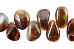 Mexican Fire Agate Polished Pebble Drops 8-14x11-23mm