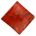 Red Jasper Twisted Diamond Pendant 55mm