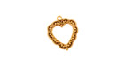 Stampt Antique Gold (plated) Victorian Heart Charm 12x14mm
