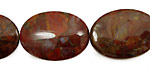 Red Pietersite Flat Oval 25x18mm