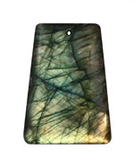 Labradorite Trapezoid Pendant 34x47mm