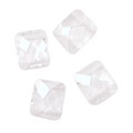 Crystal Clear Faceted Pillow (2 hole) 10x12mm