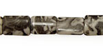 Black Tree Agate Thin Pillow 14x10mm