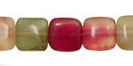 Rainbow Soocho Jade Puff Square 14mm