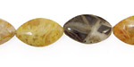 Bamboo Leaf Agate Horse Eye 19x12mm