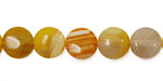 Yellow Botswana Agate Puff Coin 10mm