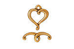 TierraCast Antique Gold (plated) Jubilee Toggle Clasp 14x17mm, 19mm bar