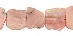 Pink Opal Freeform Flat Rough Slabs 5-12x13-15mm