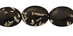 Chinese Writing Stone Flat Oval 20x15mm