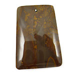 Golden Horse Jasper Rectangular Pendant 30x42mm