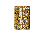 Stampt Antique Gold (plated) Short Deco Filigree Tube 26x18mm