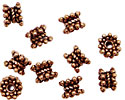 Antique Copper Rondelle w/ Scalloped Rings of Dots 6x8mm