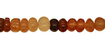 Hessonite Carved Melon Graduated 5-9mm