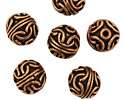 Antique Copper Round with Interlocking Arcs 12mm