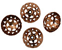 Antique Copper Cutout Sun Bead Caps 16mm