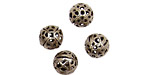 Stampt Pewter (plated) Filigree Ball 8mm