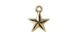TierraCast Antique Gold (plated) Nautical Star Charm 15x18mm