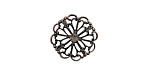 Stampt Antique Pewter (plated) Wildflower Filigree 15mm