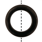 Black Onyx Drilled Donut 38-40mm