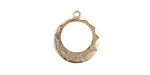 Stampt Antique Pewter (plated) Sunburst Gypsy Hoop Charm 16x21mm