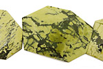 Yellow Turquoise Faceted Flat Slab 35-40x25-30mm