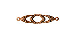 Stampt Antique Copper (plated) Baroque Marquise Connector 28x6mm