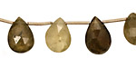 Green Garnet Faceted Flat Teardrop 9-11x13-16mm