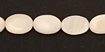 White Fresh Water Shell Flat Oval 14x10mm