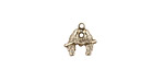 Stampt Antique Pewter (plated) Tiny Kissing Birds Charm 10mm