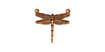 Stampt Antique Copper (plated) Dragonfly 2-Hole Connector 17x16mm