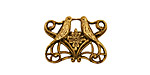 Stampt Antique Gold (plated) Kissing Birds Connector 21x16mm