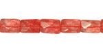 Cherry Quartz Faceted Pillow 10x7mm