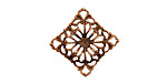 Stampt Antique Copper (plated) Floral Square Filigree 15mm