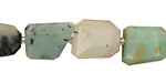 Peruvian Blue Opal Faceted Flat Nugget 10-16x8-12mm