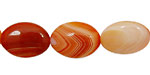 Orange Botswana Agate Flat Oval 18x13mm
