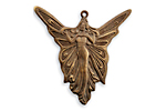 Vintaj Natural Brass Art Deco Angel Pendant 30mm