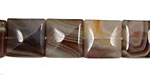Botswana Agate (rich color) Puff Square 14mm
