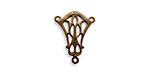 Vintaj Natural Brass Filigree 3-Hole Connector 14x18mm
