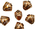 Antique Copper Art Deco Shell 12x12mm