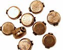 Antique Copper Flat Coin 12x10mm