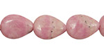 Rhodochrosite (soft pink) Flat Teardrop 18x13mm