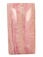 Rhodochrosite (soft pink) Long Rectangle Pendant 33x63mm