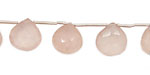 Rose Quartz Faceted Flat Teardrop 12-14mm